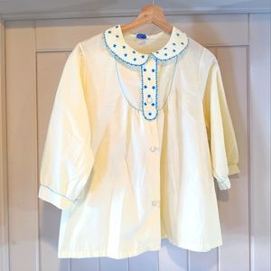 ❄️ VINTAGE lolita dolly pale yellow 60s top babydoll